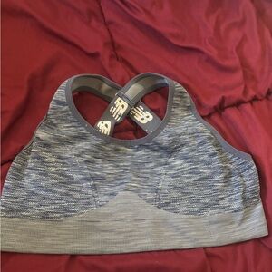 New Balance Women's Blue/Gray Sports Bra